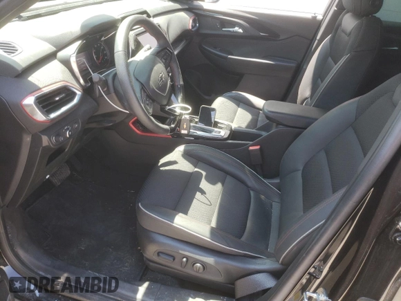 2022 Chevrolet TrailBlazer RS with VIN KL79MTSL6NB130006, listed as a Copart auction lot 66009304 with 17,706 mi miles and Salvage Title. Bid and sale history available at DreamBid. Image 7.