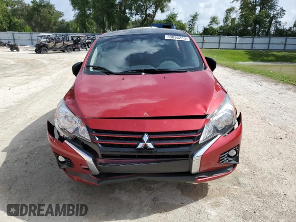 2023 Mitsubishi Mirage ES with VIN ML32FUFJ9PHF02215, listed as a Copart auction lot 59095235 with 48,067 mi miles and Non repairable. Bid and sale history available at DreamBid. Image 5.