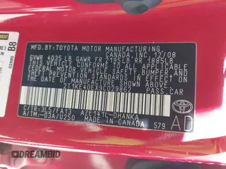 2009 Toyota Matrix S с VIN 2T1KE40EX9C029862, выставлен на аукционе IAAI как лот 42147959 с пробегом 88 109 миль миль и . История ставок и продаж доступна на DreamBid. Изображение 9.