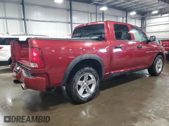 2012 Ram 1500 Express with VIN 1C6RD7KT1CS196557, listed as a Copart auction lot 53502005 with 140,869 mi miles and Salvage title. Bid and sale history available at DreamBid. Image 3.