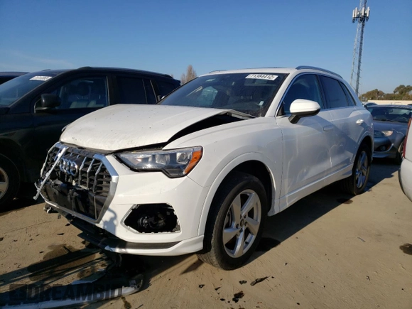2021 Audi Q3 Premium with VIN WA1AUCF3XM1087993, listed as a Copart auction lot 71384412 with 32,448 mi miles. Bid and sale history available at carsss.com. Image 1.