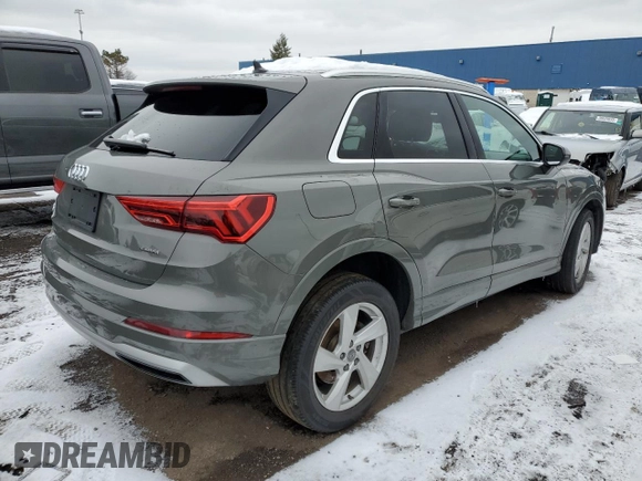 2019 Audi Q3 Premium with VIN WA1AECF38K1075626, listed as a Copart auction lot 38745543 with 72,261 mi miles. Bid and sale history available at carsss.com. Image 3.