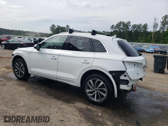 2022 Audi Q5 S line Premium Plus with VIN WA1EAAFY6N2071392, listed as a Copart auction lot 55633675 with 57,926 mi miles and Salvage title. Bid and sale history available at DreamBid. Image 2.