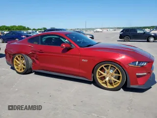 2019 Ford Mustang GT with VIN 1FA6P8CF4K5161211, listed as a Copart auction lot 53487895 with 46,877 mi miles and Salvage Title. Bid and sale history available at carsss.com. Image 4.