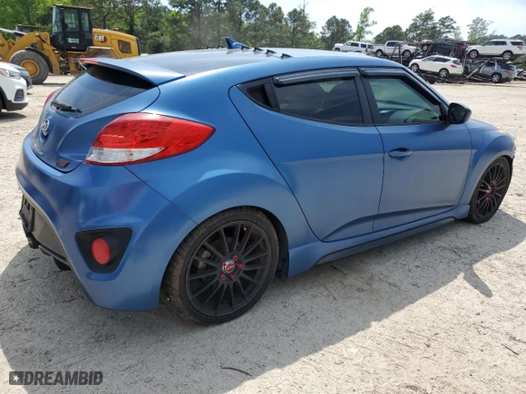 2016 Hyundai Veloster Turbo with VIN KMHTC6AE1GU251058, listed as a Copart auction lot 54238655 with 105,572 mi miles and Clean Title. Bid and sale history available at carsss.com. Image 3.