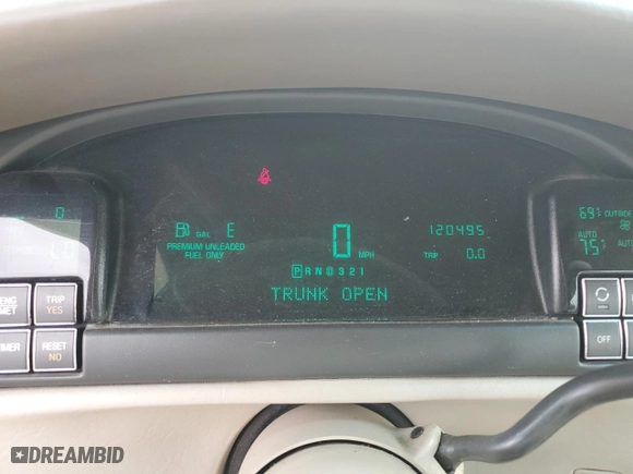 1998 Cadillac DeVille with VIN 1G6KD54Y9WU785357, listed as a Copart auction lot 67131304 with 120,495 mi miles and Salvage Title. Bid and sale history available at carsss.com. Image 9.