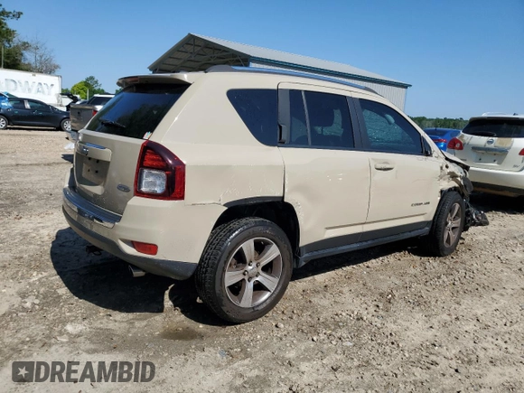 2017 Jeep Compass Latitude with VIN 1C4NJDEB9HD127855, listed as a Copart auction lot 56699735 with 119,046 mi miles and Salvage title. Bid and sale history available at DreamBid. Image 3.