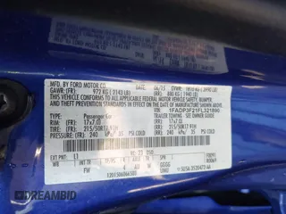 2015 Ford Focus SE with VIN 1FADP3F21FL321890, listed as a IAAI auction lot 41892087 with 193,772 mi miles and . Bid and sale history available at carsss.com. Image 9.