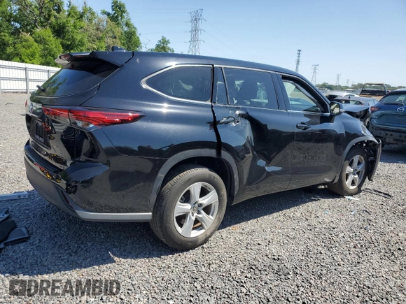 2021 Toyota Highlander L with VIN 5TDZZRAH8MS515126, listed as a Copart auction lot 52417775 with 37,945 mi miles and Salvage title. Bid and sale history available at DreamBid. Image 3.