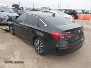 2023 Honda Civic Sedan EX with VIN 2HGFE1F72PH316934, listed as a IAAI auction lot 41538109 with 43,746 mi miles. Bid and sale history available at carsss.com. Image 3.