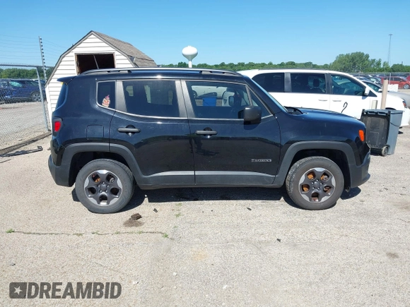 2017 Jeep Renegade Sport with VIN ZACCJBAB3HPF99343, listed as a IAAI auction lot 39594083 with 85,446 mi miles and . Bid and sale history available at carsss.com. Image 14.