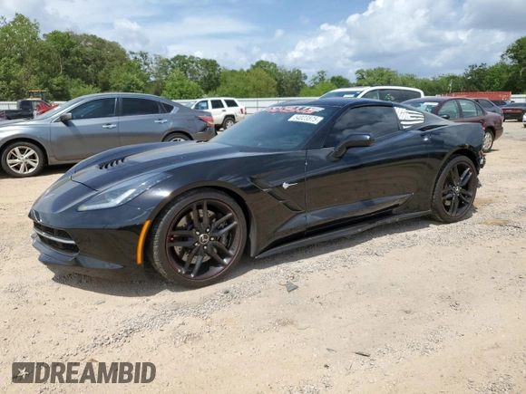2014 Chevrolet Corvette Z51 3LT with VIN 1G1YM2D72E5102963, listed as a Copart auction lot 54023575 with 99,573 mi miles and Salvage title. Bid and sale history available at DreamBid. Image 1.