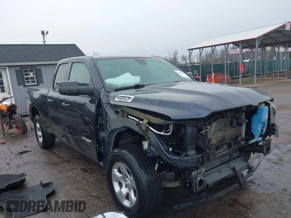 2021 Ram 1500 Big Horn with VIN 1C6SRFBT9MN559538, listed as a IAAI auction lot 41685007 with 109,527 mi miles and . Bid and sale history available at DreamBid. Image 1.