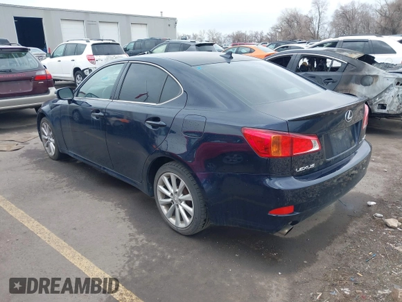 2009 Lexus IS with VIN JTHCK262495034890, listed as a IAAI auction lot 41778120 with 191,758 mi miles. Bid and sale history available at carsss.com. Image 3.
