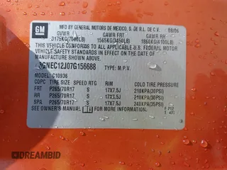 2007 Chevrolet Avalanche LTZ с VIN 3GNEC12J07G156688, выставлен на аукционе IAAI как лот 42095186 с пробегом 224 714 миль миль и . История ставок и продаж доступна на DreamBid. Изображение 9.