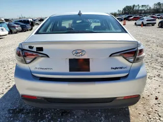 2016 Hyundai Sonata Hybrid SE with VIN KMHE24L14GA022983, listed as a Copart auction lot 48523255 with 112,896 mi miles and Salvage Title. Bid and sale history available at carsss.com. Image 6.