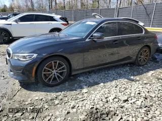 2019 BMW 3 Series 330i with VIN 3MW5R1J5XK8B00074, listed as a Copart auction lot 50806195 with 77,777 mi miles and Salvage Title. Bid and sale history available at carsss.com. Image 1.