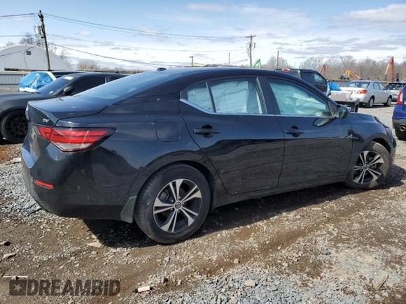 2021 Nissan Sentra SV with VIN 3N1AB8CV7MY306860, listed as a Copart auction lot 47939825 with 34,409 mi miles and Salvage title. Bid and sale history available at DreamBid. Image 3.