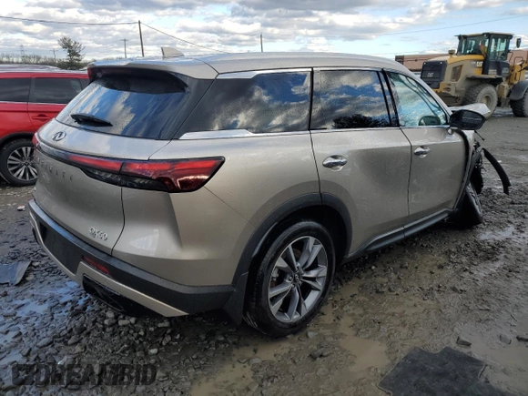 2024 Infiniti QX60 Luxe with VIN 5N1DL1FS3RC338779, listed as a Copart auction lot 86651844 with 19,487 mi miles and Salvage title. Bid and sale history available at DreamBid. Image 3.