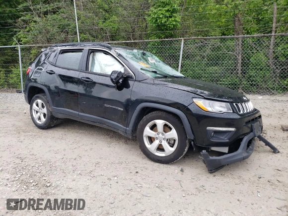 2019 Jeep Compass Latitude with VIN 3C4NJCBB0KT855595, listed as a Copart auction lot 58997955 with Not provided miles and Salvage title. Bid and sale history available at DreamBid. Image 4.