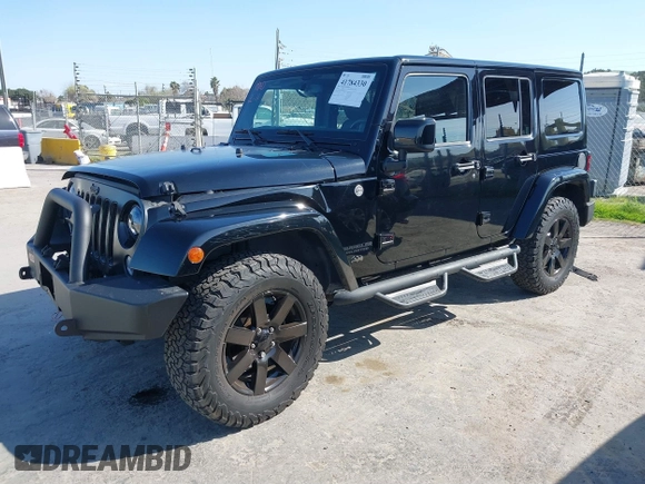 2014 Jeep Wrangler Unlimited Sahara with VIN 1C4BJWEG0EL306202, listed as a IAAI auction lot 41784330 with 79,123 mi miles. Bid and sale history available at carsss.com. Image 2.