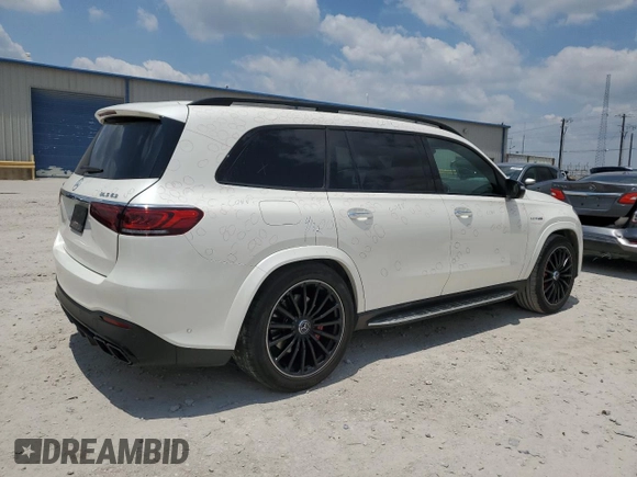 2021 Mercedes-Benz GLS 63 AMG with VIN 4JGFF8KE2MA276675, listed as a Copart auction lot 62254434 with 30,425 mi miles and Clean Title. Bid and sale history available at DreamBid. Image 3.