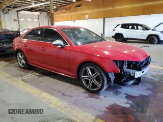 2018 Audi S4 Premium Plus with VIN WAUB4AF48JA002598, listed as a Copart auction lot 69977864 with 127,486 mi miles and Salvage Title. Bid and sale history available at carsss.com. Image 4.