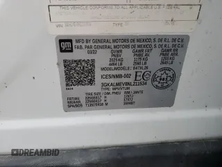 2022 GMC Terrain SLE with VIN 3GKALMEV8NL211534, listed as a Copart auction lot 43429065 with 51,386 mi miles and Salvage Title. Bid and sale history available at carsss.com. Image 12.