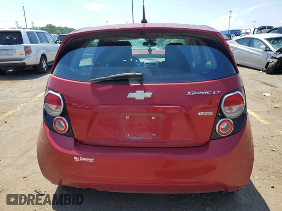 2013 Chevrolet Sonic LT with VIN 1G1JC6SB7D4187709, listed as a Copart auction lot 63645244 with 0 mi miles and Non Repairable. Bid and sale history available at carsss.com. Image 6.