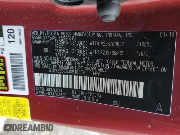 2018 Toyota Sienna XLE Auto Access Seat with VIN 5TDYZ3DC6JS916159, listed as a Copart auction lot 51604555 with 98,408 mi miles and Salvage Title. Bid and sale history available at carsss.com. Image 13.