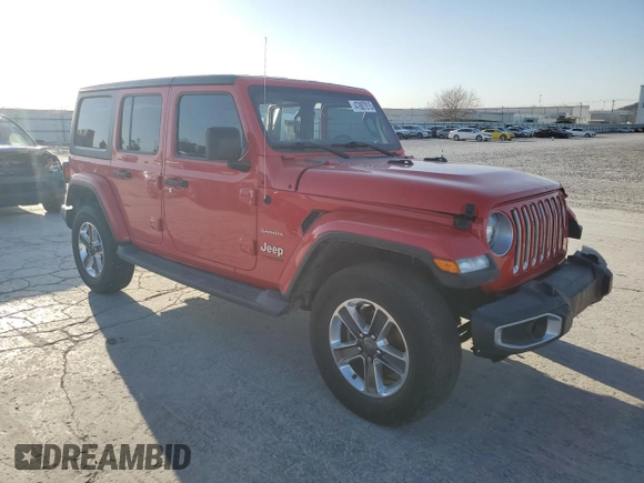 2018 Jeep Wrangler Unlimited Sahara z VIN 1C4HJXEN8JW283372, wystawiony jako Copart lot #47887815 z przebiegiem 106 235 mil mil oraz Szkoda całkowita • Salvage title. Historia ofert i sprzedaży dostępna na DreamBid. Obrazek 4.