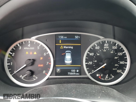 2019 Nissan Sentra SV with VIN 3N1AB7AP8KY413606, listed as a Copart auction lot 46512725 with 75,669 mi miles and Salvage Title. Bid and sale history available at DreamBid. Image 9.
