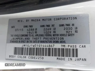2016 Mazda Mazda6 i Grand Touring with VIN JM1GJ1W51G1444867, listed as a IAAI auction lot 41988597 with 86,844 mi miles. Bid and sale history available at carsss.com. Image 9.