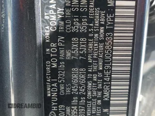 2020 Hyundai Palisade SE z VIN KM8R14HE9LU058533, wystawiony jako Copart lot #53726045 z przebiegiem 81 027 mil mil oraz Szkody całkowita. Historia ofert i sprzedaży dostępna na DreamBid. Obrazek 14.