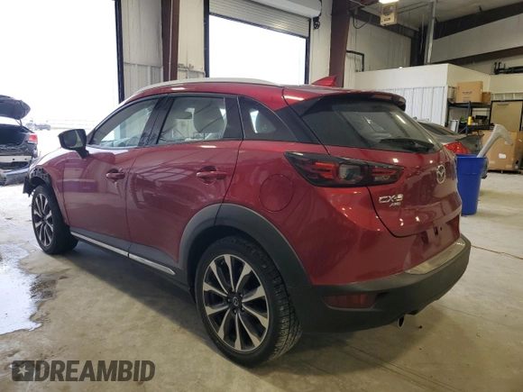 2019 Mazda CX-3 Grand Touring with VIN JM1DKFD70K0451020, listed as a Copart auction lot 45999475 with 48,725 mi miles and Salvage Title. Bid and sale history available at carsss.com. Image 2.