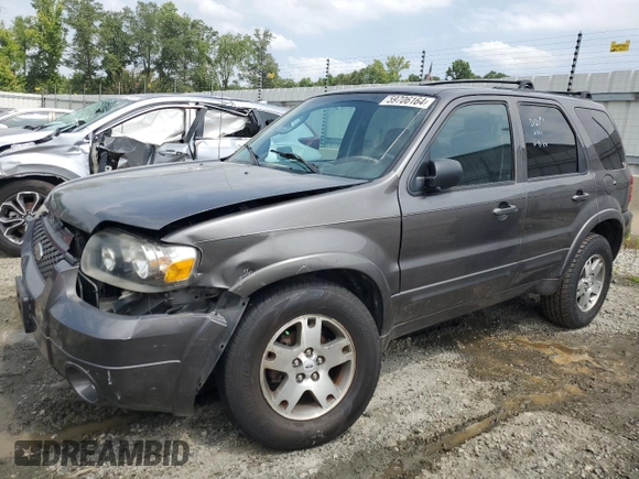 2005 Ford Escape Limited with VIN 1FMYU04115KA63383, listed as a Copart auction lot 59706164 with 212,167 mi miles and Salvage Title. Bid and sale history available at carsss.com. Image 1.