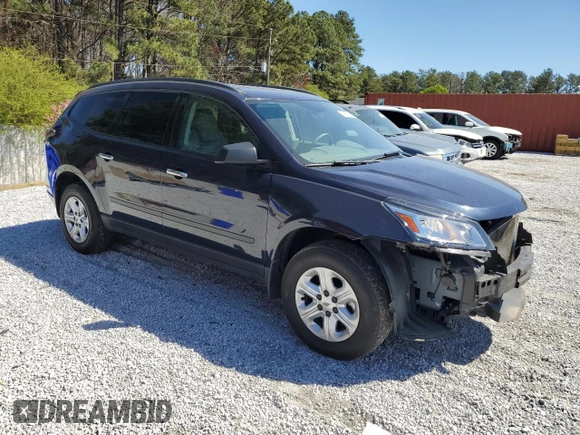 2017 Chevrolet Traverse LS with VIN 1GNKRFED7HJ272555, listed as a Copart auction lot 49005435 with 97,561 mi miles and Salvage Title. Bid and sale history available at DreamBid. Image 4.