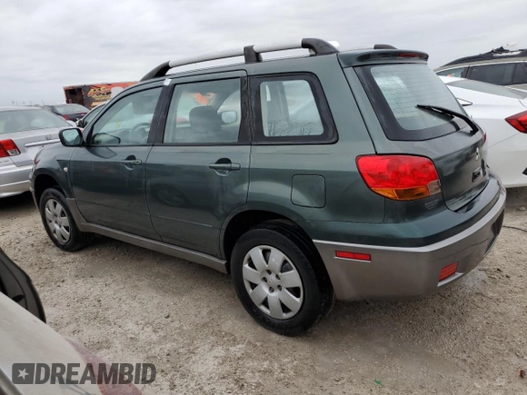 2004 Mitsubishi Outlander LS with VIN JA4LX31F54U003188, listed as a Copart auction lot 75200424 with 0 mi miles and Non Repairable. Bid and sale history available at carsss.com. Image 2.