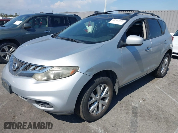 2011 Nissan Murano LE with VIN JN8AZ1MU3BW068665, listed as a IAAI auction lot 42173355 with 181,183 mi miles and . Bid and sale history available at carsss.com. Image 2.