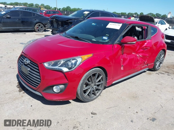 2016 Hyundai Veloster Turbo with VIN KMHTC6AE6GU294648, listed as a IAAI auction lot 42311378 with 94,552 mi miles and . Bid and sale history available at DreamBid. Image 2.
