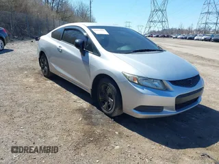2013 Honda Civic Cpe LX with VIN 2HGFG3B5XDH529877, listed as a IAAI auction lot 41857263 with 1 mi miles. Bid and sale history available at carsss.com. Image 1.