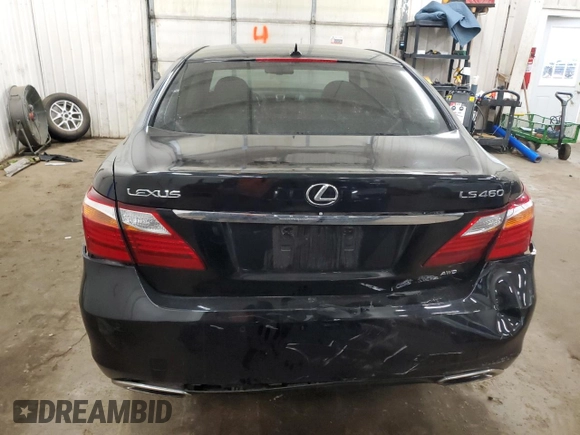 2010 Lexus LS 460 with VIN JTHCL5EFXA5007667, listed as a Copart auction lot 53871835 with 119,216 mi miles and Salvage title. Bid and sale history available at DreamBid. Image 6.