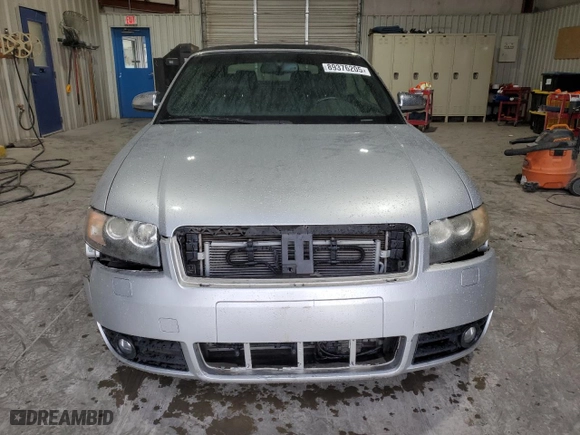 2005 Audi S4 with VIN WUARL48H85K901986, listed as a Copart auction lot 89376205 with NaN miles and Clean Title. Bid and sale history available at carsss.com. Image 5.