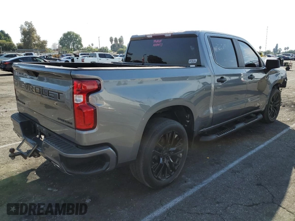 2020 Chevrolet Silverado 1500 Custom with VIN 1GCPWBEF5LZ176600, listed as a Copart auction lot 74396324 with 128,673 mi miles and Salvage Title. Bid and sale history available at carsss.com. Image 3.