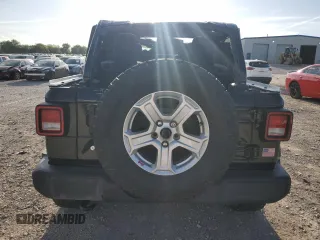 2020 Jeep Wrangler Unlimited Sport S with VIN 1C4HJXDG8LW207687, listed as a Copart auction lot 53818565 with 72,749 mi miles and Salvage title. Bid and sale history available at DreamBid. Image 6.