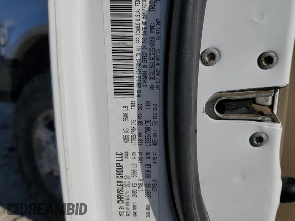 2012 Ram 2500 Laramie Longhorn with VIN 3C6UD5GL6CG334009, listed as a Copart auction lot 88212795 with 222,294 mi miles and Salvage Title. Bid and sale history available at carsss.com. Image 12.