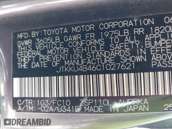 2012 Scion xD with VIN JTKKU4B46C1027621, listed as a IAAI auction lot 42604542 with 196,156 mi miles and . Bid and sale history available at DreamBid. Image 9.