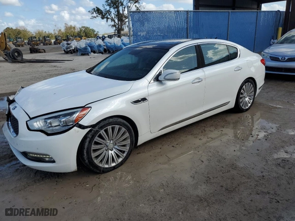 2015 Kia K900 Premium with VIN KNALU4D4XF6026310, listed as a Copart auction lot 79005234 with 93,007 mi miles and Salvage Title. Bid and sale history available at carsss.com. Image 1.