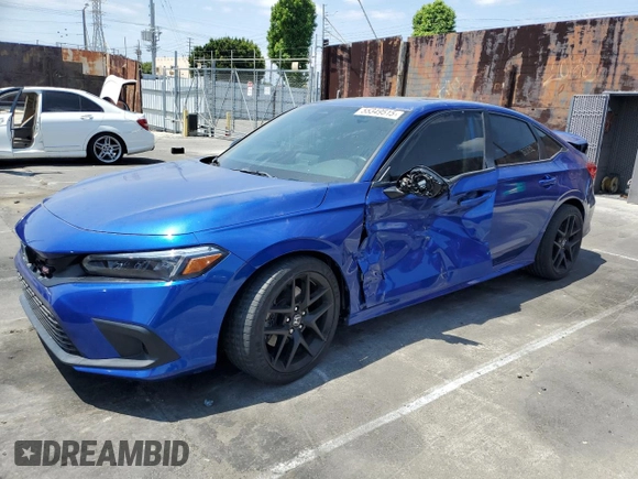 2022 Honda Civic Si with VIN 2HGFE1E51NH471195, listed as a Copart auction lot 55349515 with 26,032 mi miles and Salvage Title. Bid and sale history available at DreamBid. Image 1.