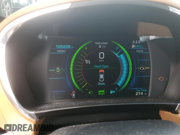 2016 Chevrolet Volt Premier with VIN 1G1RD6S55GU135560, listed as a Copart auction lot 49444525 with 105,239 mi miles and Salvage Title. Bid and sale history available at carsss.com. Image 9.